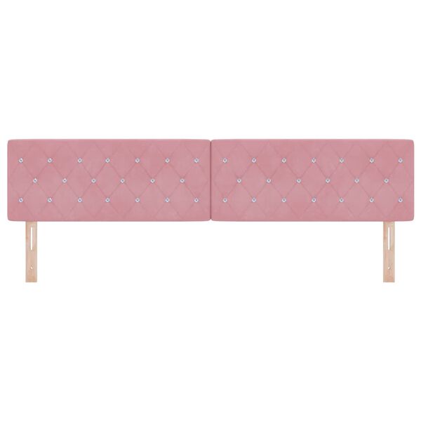 vidaXL T&ecirc;te de lit avec t&ecirc;te de lit Rose 200 cm Cuir synth&eacute;tique