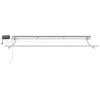 vidaXL Cadre de store manuel avec LEDs Blanc 3,5 x 2,5 m Aluminium