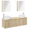 vidaXL Ensemble d'armoire de salle de bain 5 pc Ch&ecirc;ne Sonoma