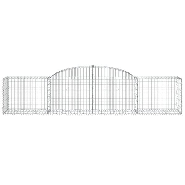 vidaXL Paniers à gabions arqués 25 pcs 300x50x60/80 cm fer galvanisé
