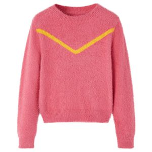 Pull-over tricot&eacute; pour enfants rose vieux 104