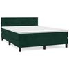 vidaXL Sommier &agrave; lattes de lit et matelas Vert fonc&eacute; 140x190cm Velours