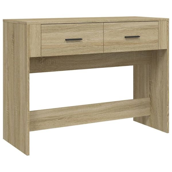 vidaXL Table console Ch&ecirc;ne sonoma 100x39x75 cm Bois d'ing&eacute;nierie