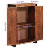 vidaXL Highboard avec portes Marron Bois Recycl&eacute; Massif et M&eacute;tal