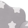 vidaXL Canap&eacute; pour enfants &agrave; 2 places Gris clair &eacute;toiles Peluche douce