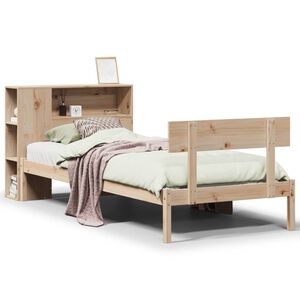 vidaXL Lit bibliothèque sans matelas 90x200 cm bois de pin massif