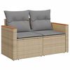 vidaXL Salon de jardin avec coussins 8 pcs beige r&eacute;sine tress&eacute;e