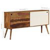 vidaXL Buffet Bois de Sesham massif 118x30x66 cm