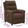 vidaXL Fauteuil de massage Marron Tissu