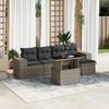 vidaXL Salon de jardin 6 pcs avec coussins gris r&eacute;sine tress&eacute;e
