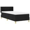 vidaXL Lit &agrave; ressorts avec matelas Noir 200 x 80 cm Polyester
