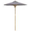 vidaXL Parasol de jardin Gris fonc&eacute; &Oslash; 270 x 260 cm Bambou