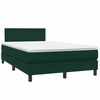 vidaXL Sommier &agrave; lattes de lit et matelas vert fonc&eacute; 120x210cm velours
