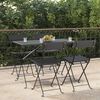 vidaXL Chaises de bistrot pliantes lot de 4 Noir R&eacute;sine tress&eacute;e acier