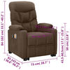 vidaXL Fauteuil de massage Marron Tissu