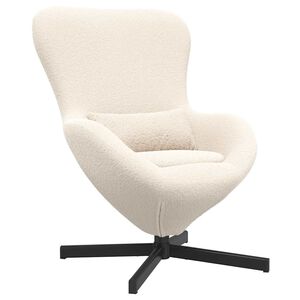 vidaXL Fauteuil &oelig;uf Cr&egrave;me 63 x 73 x 90 cm tissu