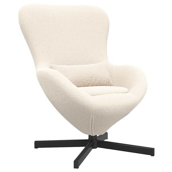vidaXL Fauteuil &oelig;uf Cr&egrave;me 63 x 73 x 90 cm tissu