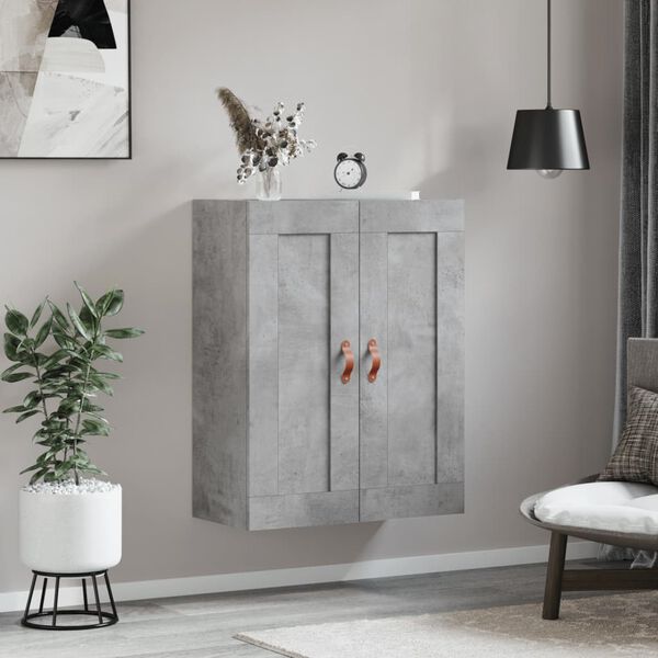 vidaXL Armoire murale gris b&eacute;ton 69,5x34x90 cm bois d'ing&eacute;nierie