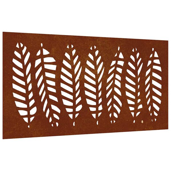 vidaXL D&eacute;coration murale jardin 105x55 cm acier corten design feuille