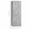 vidaXL Meuble TV Gris b&eacute;ton 30,5x30x90 cm Bois d&rsquo;ing&eacute;nierie