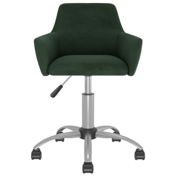 vidaXL Chaises pivotantes &agrave; manger lot de 6 Vert fonc&eacute; Velours