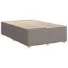 vidaXL Sommier &agrave; lattes de lit avec matelas taupe 120x190 cm tissu