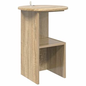 vidaXL Table d'appoint Ch&ecirc;ne Sonoma &Oslash; 39,5 x 55 cm Bois d'ing&eacute;nierie