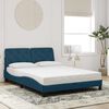 vidaXL Cadre de lit sans matelas bleu 140x190 cm velours