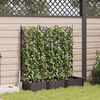 vidaXL Cache-pot de jardin 3 pcs Marron 120 x 40 x 125,5 cm Acier