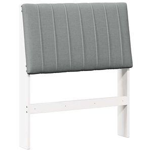 vidaXL T&ecirc;te de lit capitonn&eacute;e Gris clair 75 cm Pin massif