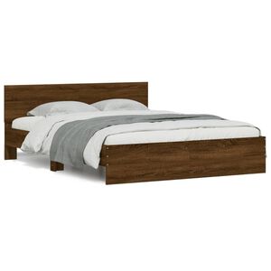 vidaXL Cadre de lit sans matelas ch&ecirc;ne marron 140x200 cm