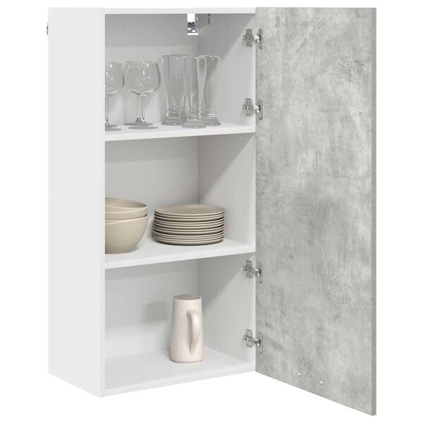 vidaXL Armoire suspendue Gris b&eacute;ton et Blanc 50 x 31 x 100 cm