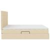 vidaXL Lit avec rangement et matelas Cr&egrave;me 180 x 200 cm Polyester