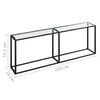 vidaXL Table console Transparent 220x35x75,5 cm Verre tremp&eacute;