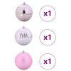 vidaXL Ensemble de Boules de No&euml;l XXL 3 pcs Rose Plastique