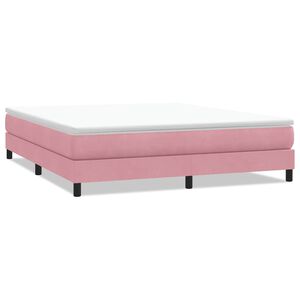 vidaXL Sommier &agrave; lattes de lit sans matelas rose 180x210 cm velours