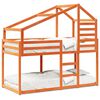 vidaXL Lit superpos&eacute; sans matelas cire marron 80x200 cm pin massif