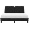 vidaXL Lit avec matelas noir 140x190 cm tissu