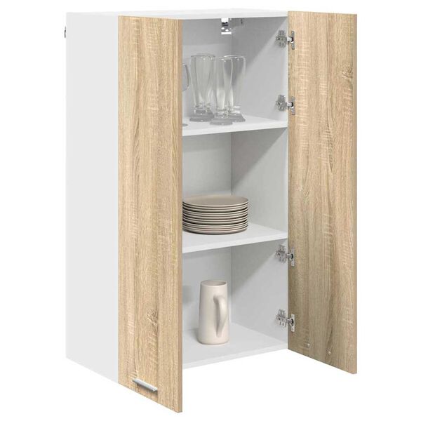 vidaXL Armoire suspendue avec stockage Ch&ecirc;ne Sonoma 60 x 31 x 100 cm