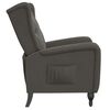 vidaXL Fauteuil inclinable Gris fonc&eacute; Velours