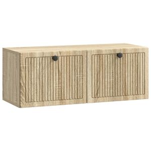 vidaXL Meuble TV mural Montage mural Ch&ecirc;ne Sonoma 78,5 x 31 x 30 cm