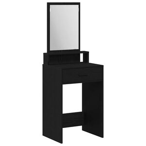 vidaXL Table de Toilette Ch&ecirc;ne noir 50 x 41 x 140 cm Bois d'ing&eacute;nierie