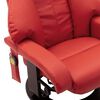 vidaXL Fauteuil de massage TV inclinable rouge similicuir