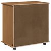 vidaXL Cabinet roulant avec roue Marron miel 63,5 x 39 x 65,5 cm