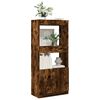 vidaXL Buffet haut ch&ecirc;ne fum&eacute; 63x33x140 cm bois d'ing&eacute;nierie