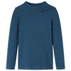 T-shirt enfants &agrave; manches longues tricot c&ocirc;tel&eacute; bleu marine 104