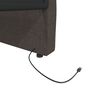vidaXL Lit avec éclairage USB Marron foncé Tissu 90x200 cm