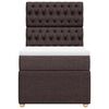 vidaXL Sommier &agrave; lattes de lit avec matelas Marron fonc&eacute; 100x200 cm