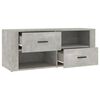 vidaXL Meuble TV Gris béton 100x35x40 cm Bois d'ingénierie