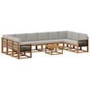 vidaXL Ensemble de canap&eacute;s d'ext&eacute;rieur 11 pcs Naturel et gris clair